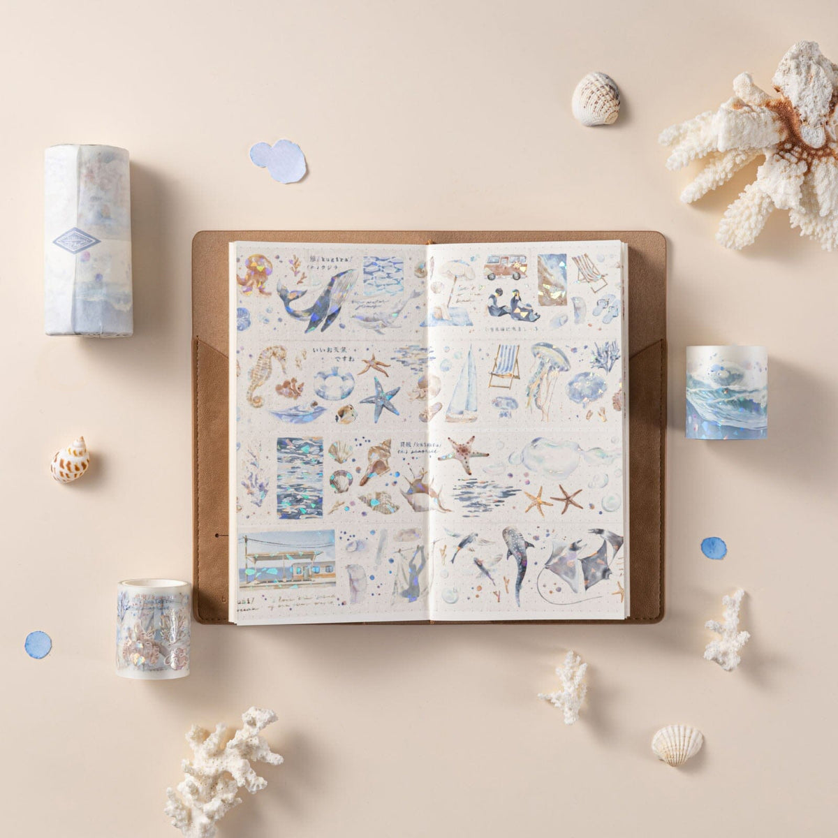 Hinoki - 'Into the Wave' Decorative PET Tape Set