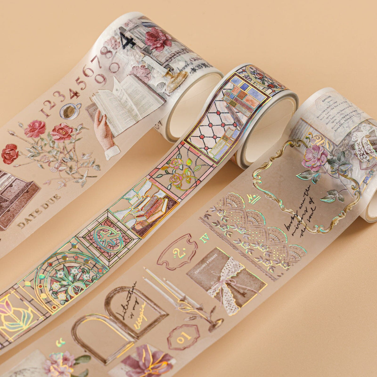 Hinoki - 'Into the Library' PET Decorative Tape