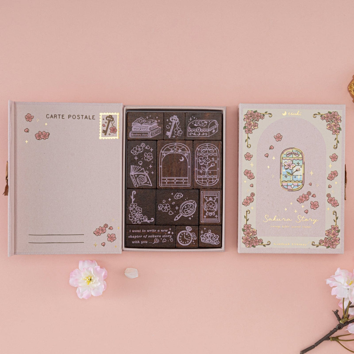 Tsuki 'Sakura Story' Bullet Journal Stamp Set ☾