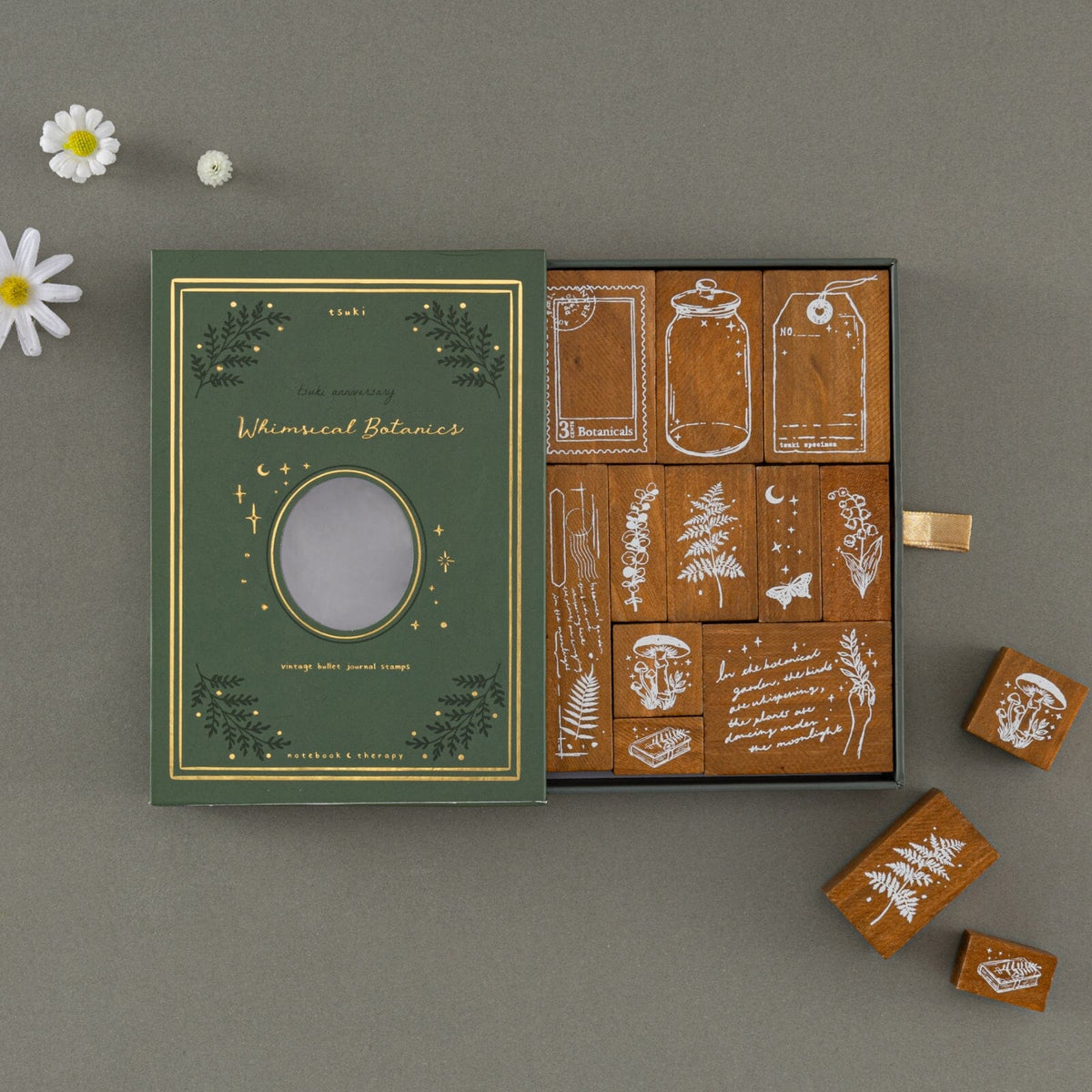 Tsuki 'Whimsical Botanics' Bullet Journal Stamp Set ☾