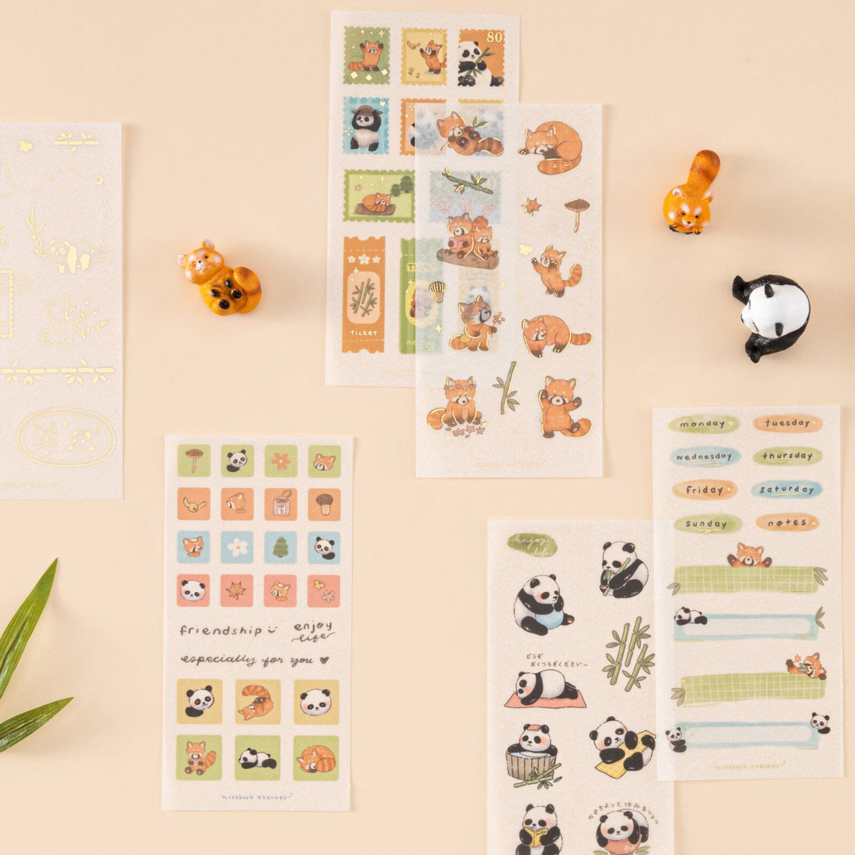 Tsuki 'Panda Friends' Sticker Set ☾