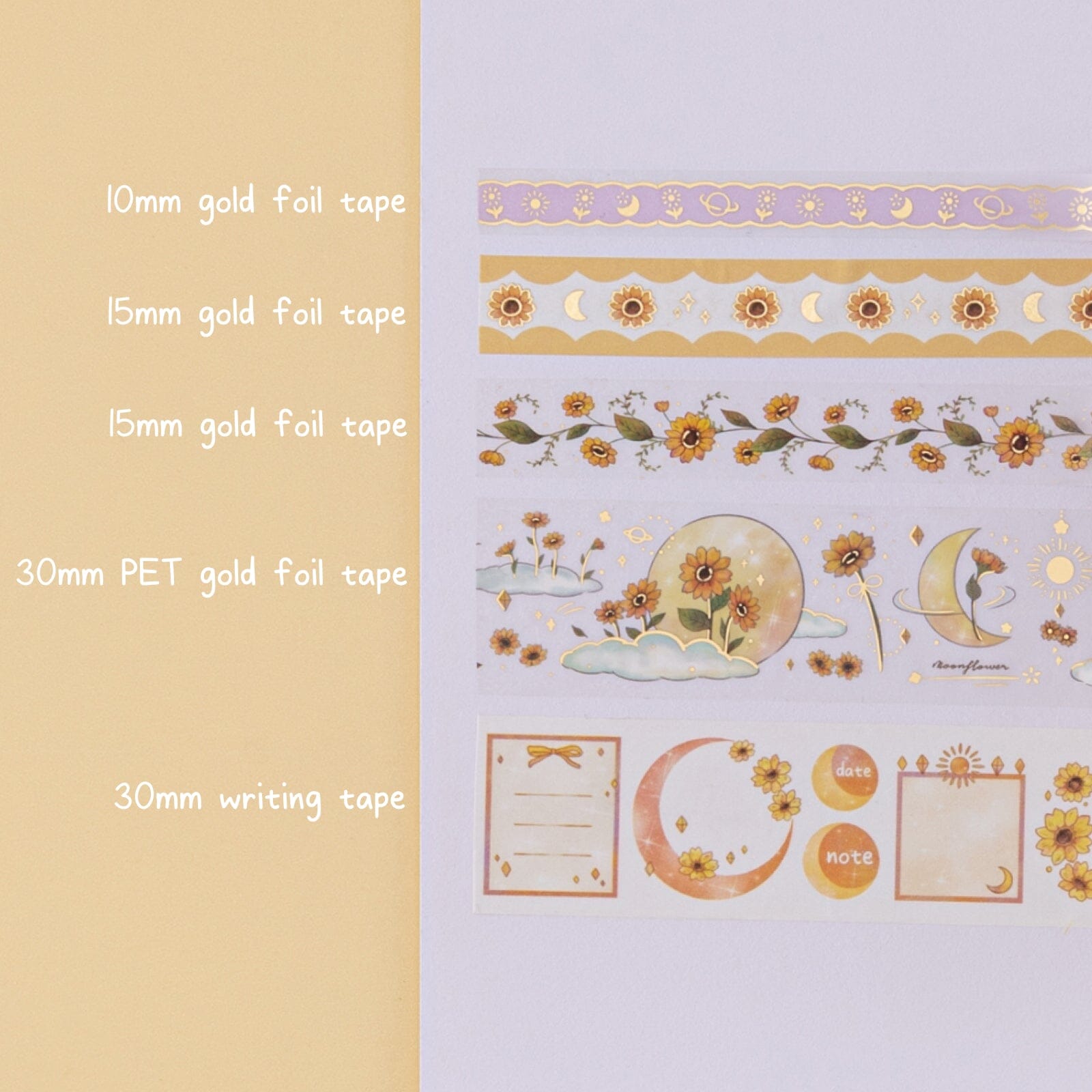 Tsuki 'Summer Moonflower' Washi Tape Set ☾