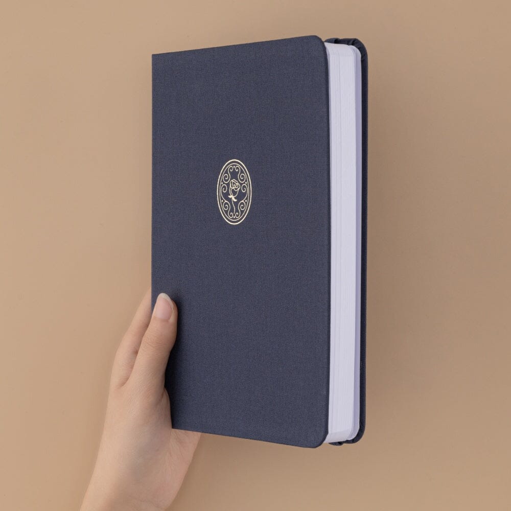 Tsuki 'Vintage Rose' Antique Blue Limited Edition Bullet Journal ☾