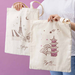 Tsuki 'Sights of Japan' Tokyo + Kyoto Tote Bags ☾