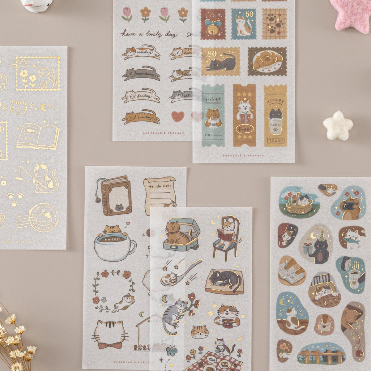 Tsuki 'Neko Days' Sticker Set ☾