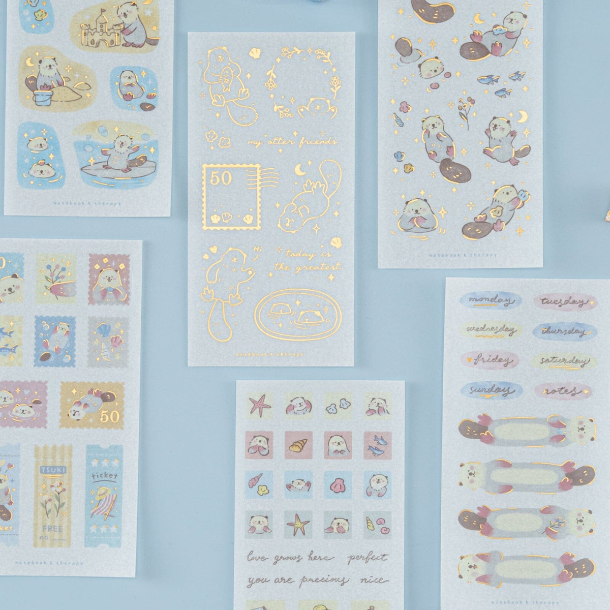 Tsuki 'Otter Friends' Sticker Set ☾